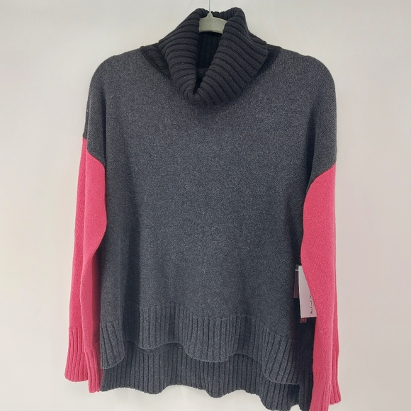 Michael Stars Daria Turtleneck Sweater in Ballet Combo Wool Cotton Blens Size M - Picture 1 of 7